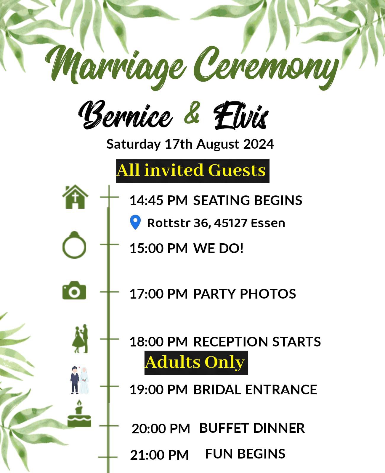 Saturday program flyer
